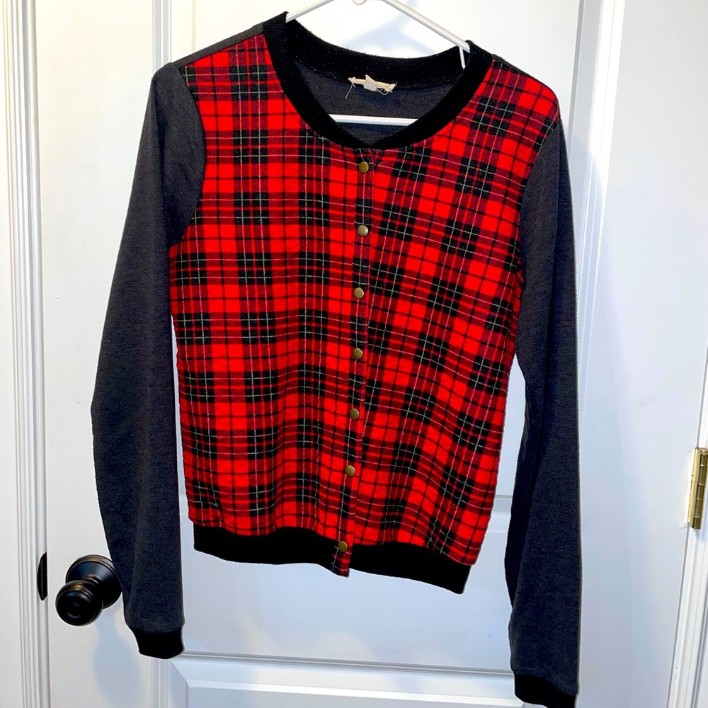 Hem and Thread plaid jacket size L (runs small)